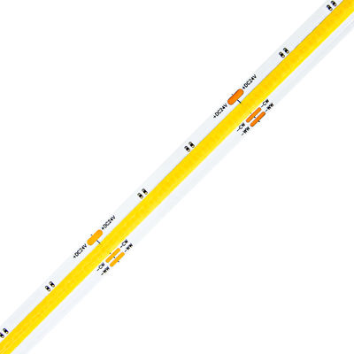 10mm CCT COB ضوء شريط LED 640 Chips / M قابل للتعديل ضوء أبيض قابل للتعديل